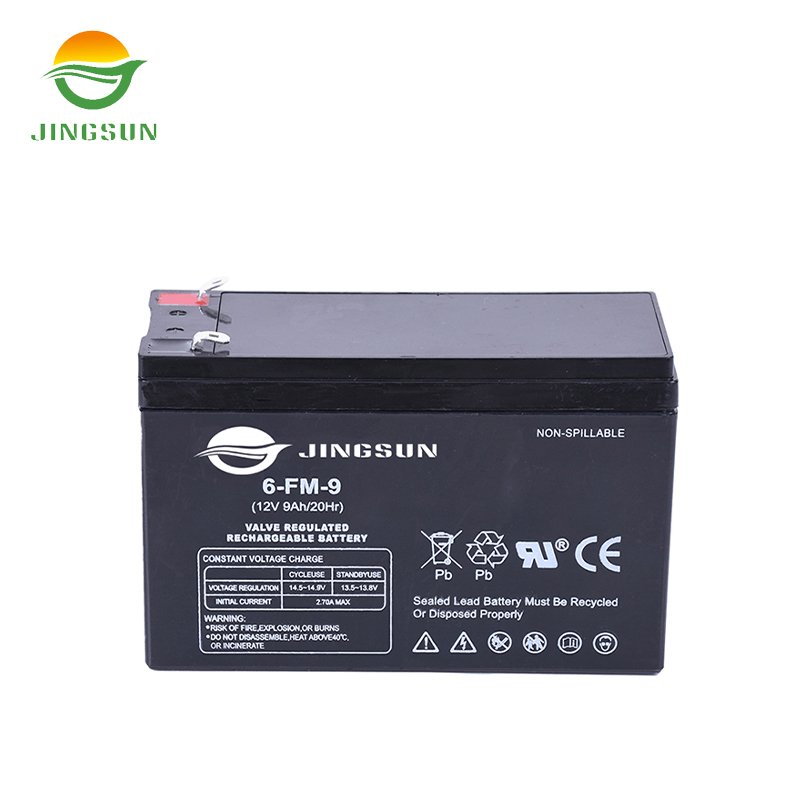 Jingsun hot sale rechargeable 12v 7ah lead acid battery home solar energy storage agm battery