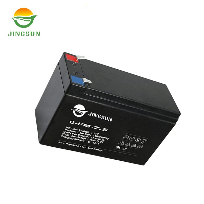 Jingsun hot sale rechargeable 12v 7ah lead acid battery home solar energy storage agm battery