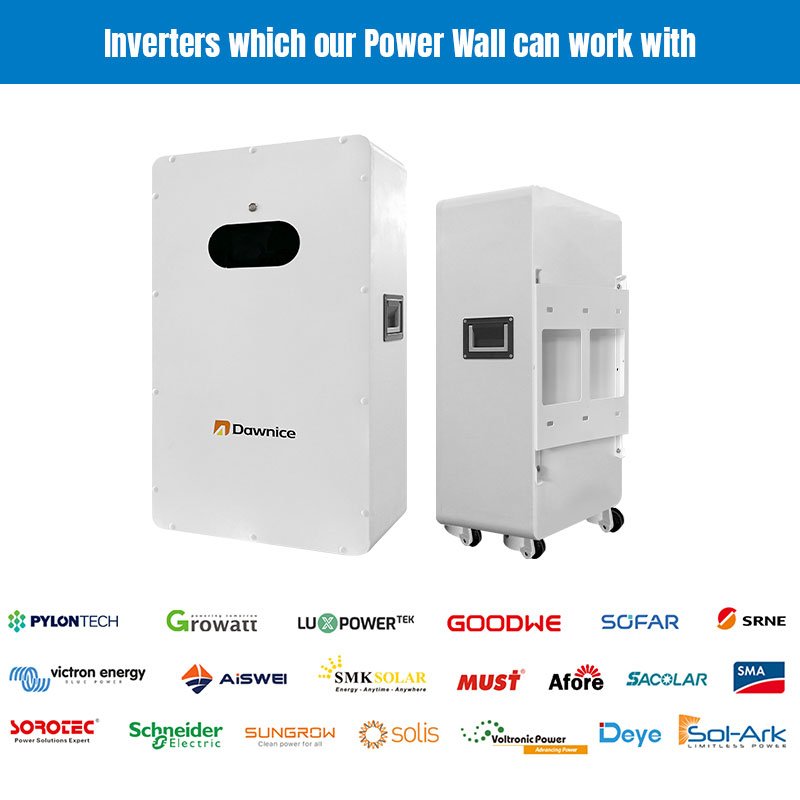 Power wall Lifepo4 Battery 51.2v 10KWH 48v 200ah Wall-Mounted Lithium Ion Solar Home Energy IP54 Protection