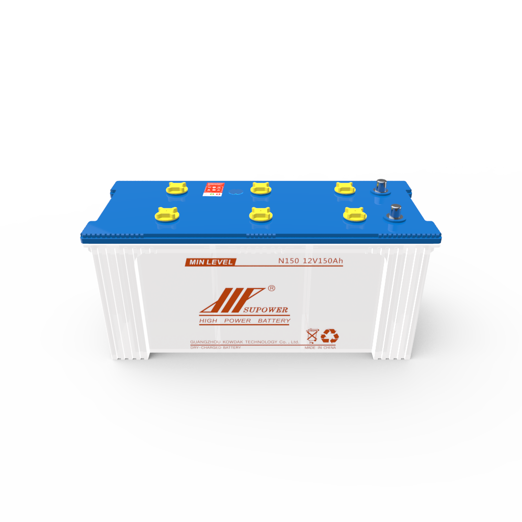 12V 150Ah lead acid battery OEM car dry-charged battery SUPOWER N150 N150L