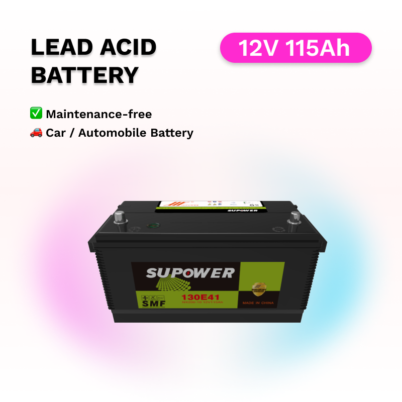 12V 115Ah lead acid battery OEM car maintenance-free battery SUPOWER 130E41