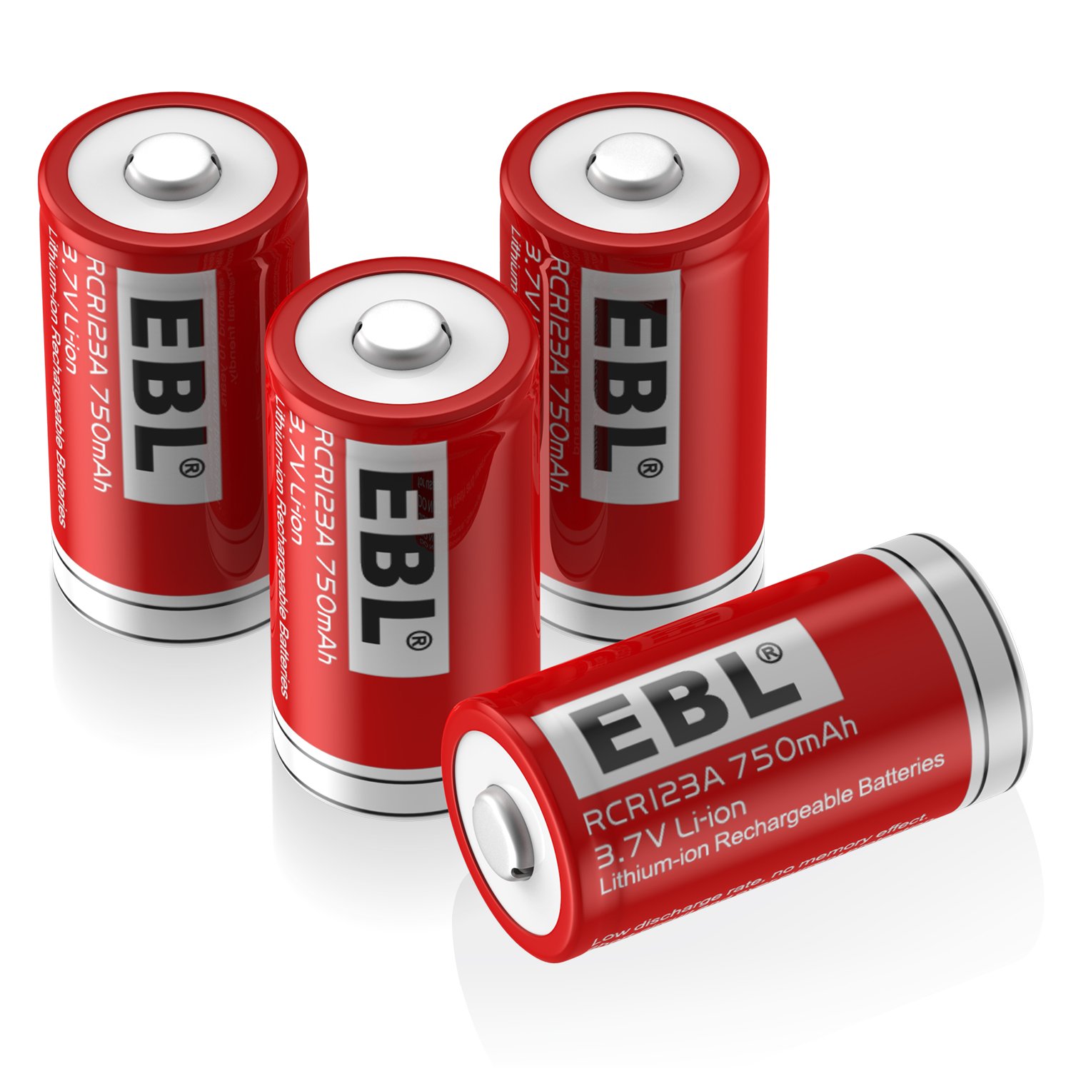 16340 750mAh EBL Rechargeable Batteries 3.7V Lithium-ion Battery Pack