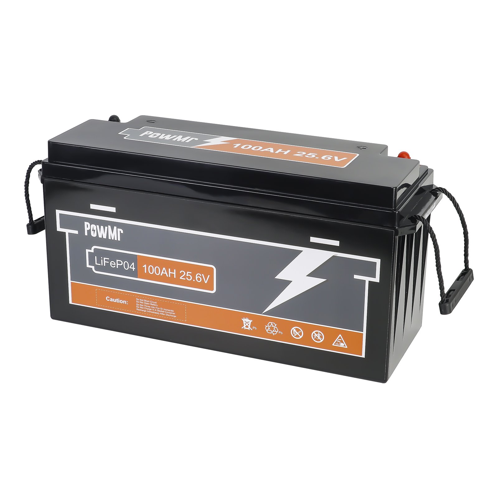 PowMr 100AH 25.6V Serializable 2 units Lithium ion Solar Battery 2560Wh Energy Storage Lifepo4 Battery