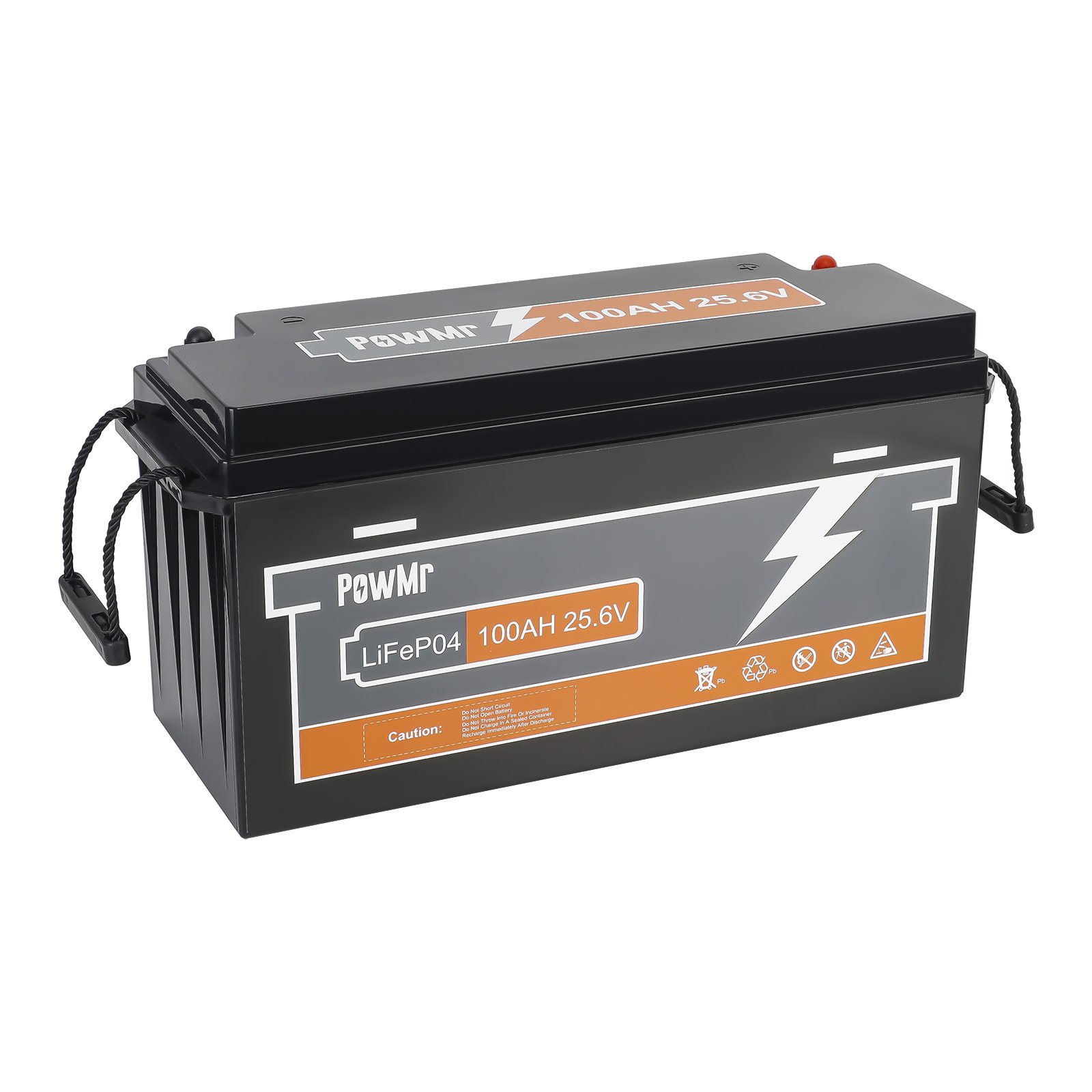 PowMr 100AH 25.6V Serializable 2 units Lithium ion Solar Battery 2560Wh Energy Storage Lifepo4 Battery