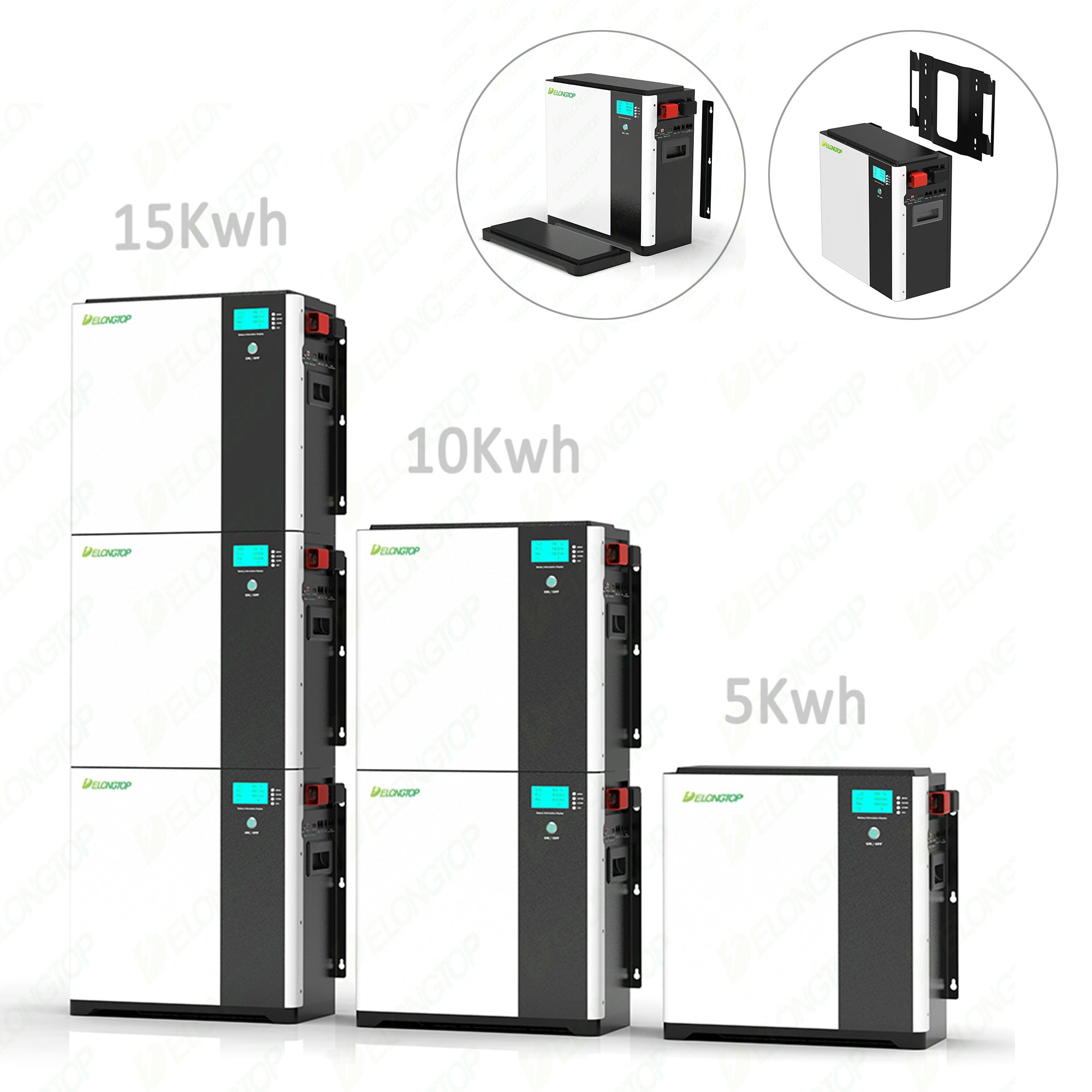 Wall mounted 48V 5Kw 10Kw 15Kw Lithium Ion Batteries For Solar House Energy Storage Deep Cycle 48V 100Ah 200Ah Battery Packs