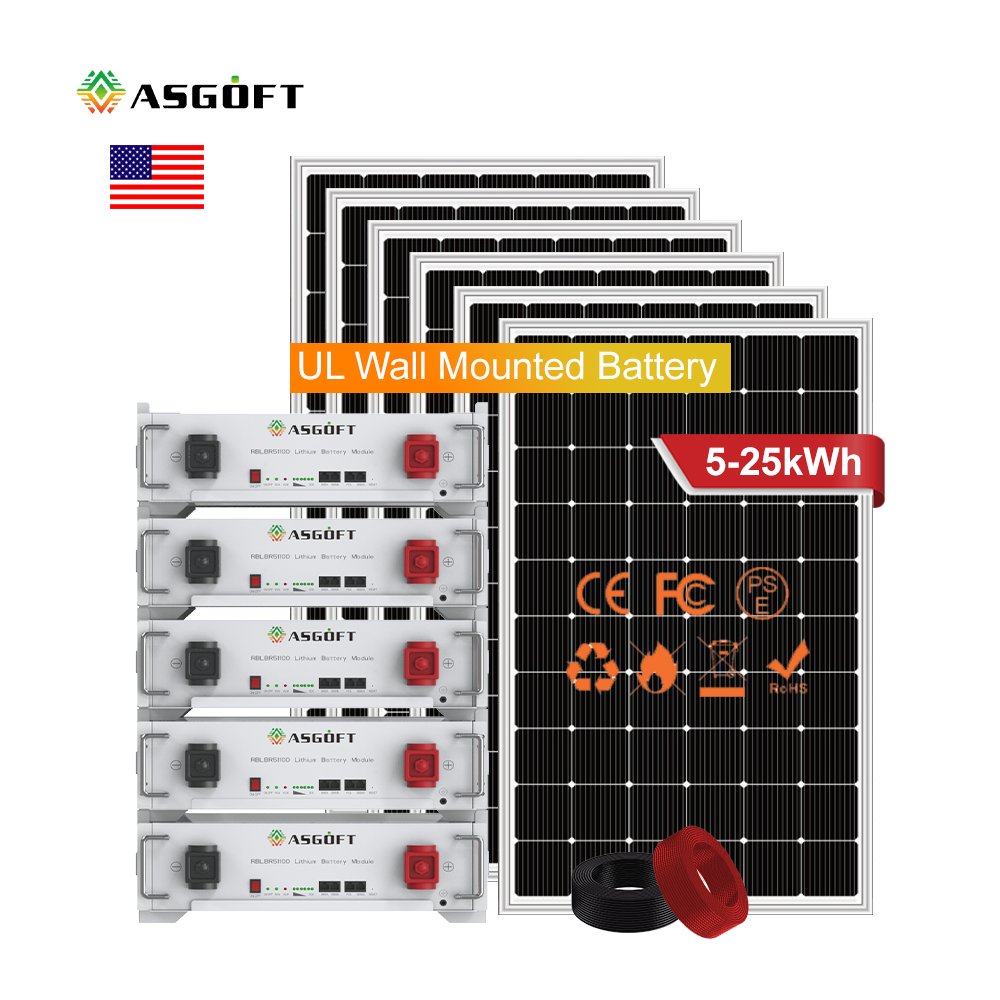 ASGOT solar battery storage units photovoltaic ess inverter 100ah power 10kw hybrid kit lithium battery 48v energy system 30kw
