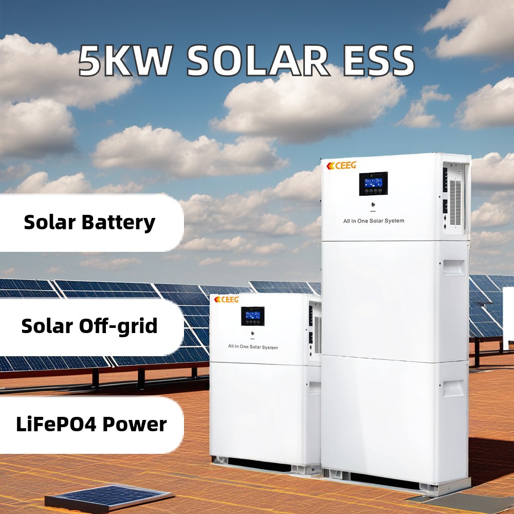 CEEG Off Grid Solar Power System 5KW 10KW Solar Panels With Battery And Inverter Complete Kit Solar Energy System