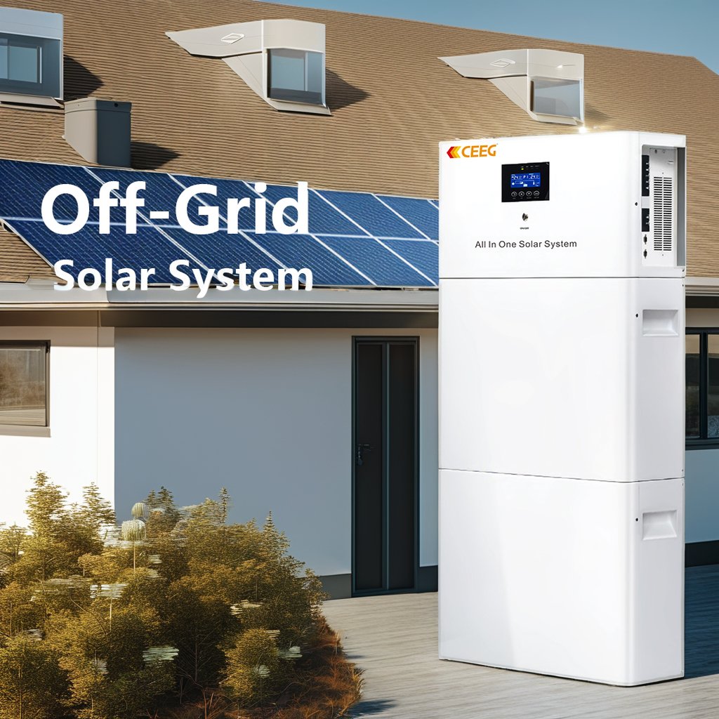 CEEG Off Grid Solar Power System 5KW 10KW Solar Panels With Battery And Inverter Complete Kit Solar Energy System