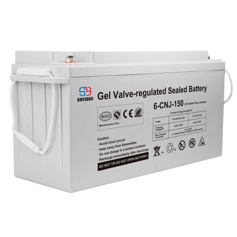 SUYEEGO High Quality Safe Solar Rechargeable Batteries 12V 120Ah 150Ah 200Ah Gel Storage Batteries Lead Acid Battery