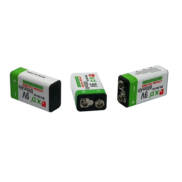 Mini 6f22 9v 500mah hw alkaline lithium li-ion type-c remote control batteries solaire rechargeable flashlight battery cell usb