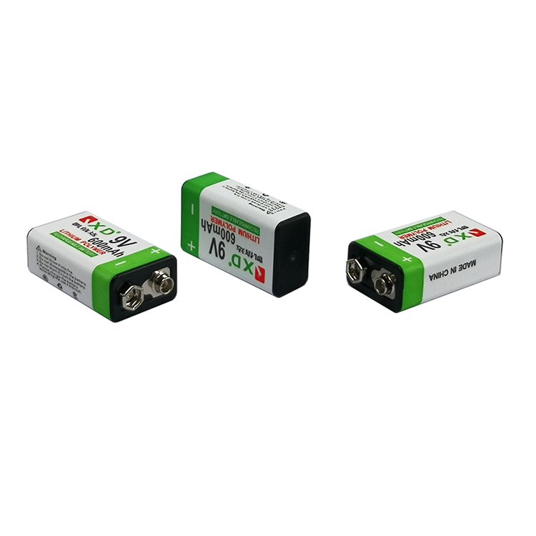 Mini 6f22 9v 500mah hw alkaline lithium li-ion type-c remote control batteries solaire rechargeable flashlight battery cell usb