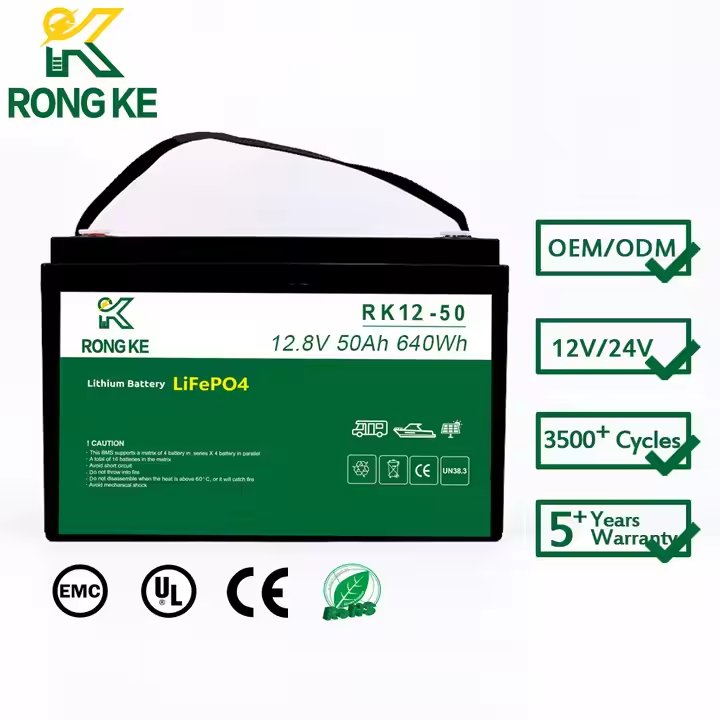 Hot Sell Lifepo4 12V 50AH High Power Deep Cycle Lithium Iron Phosphate Battery Pack for Replacement Lead-acid Batteries