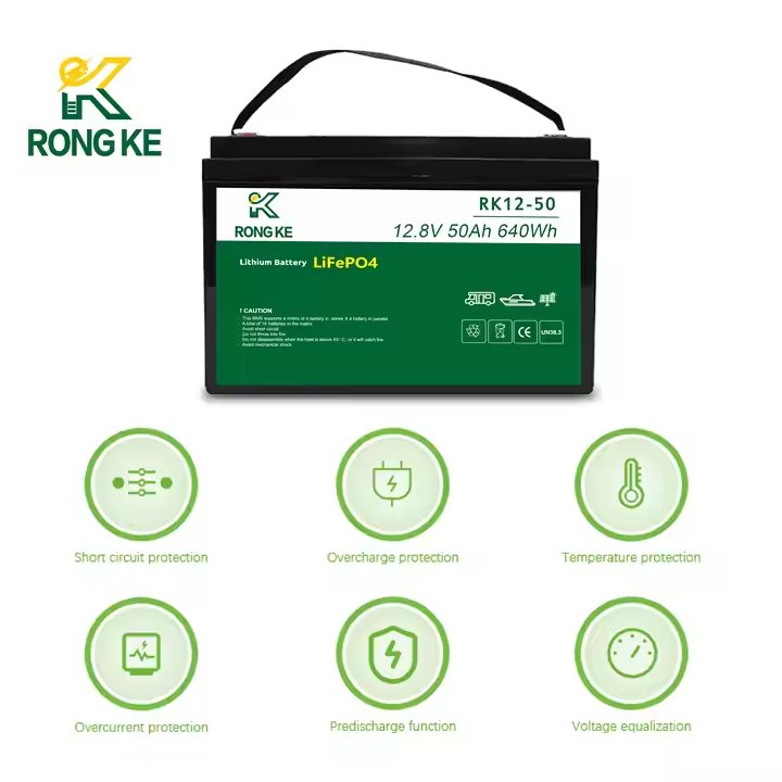 Hot Sell Lifepo4 12V 50AH High Power Deep Cycle Lithium Iron Phosphate Battery Pack for Replacement Lead-acid Batteries