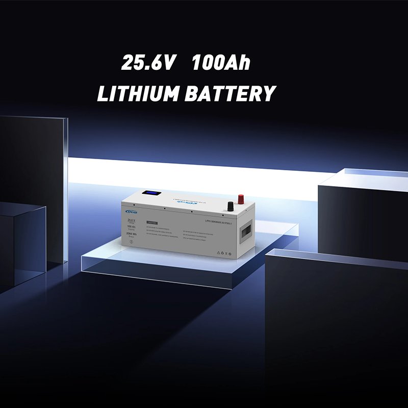 EPEVER 25.6V Lifepo4 Energy Storage Battery 100Ah 2650WH Solar Lifepo4 Battery Pack With Smart Bms