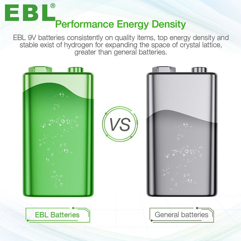 Rechargeable EBL Rechargeable 9 Volt Battery Hot Sale 9v Li-ion Batteries 9v Lithium Battery