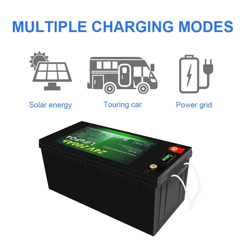 Factory Direct Sales Best Selling Lifepo4 Inverter Lithium Ion Battery 100Ah 200Ah 24V Lithium Iron Phosphate Battery
