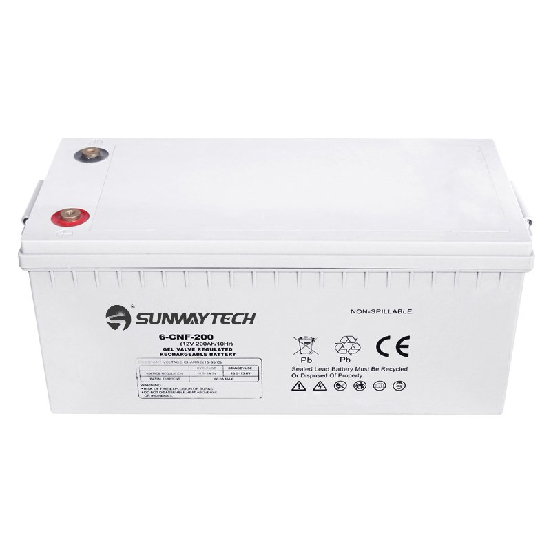 Sunway Gel Agm Lead Acid Battery solar street light battery 200ah 12v for home appliances