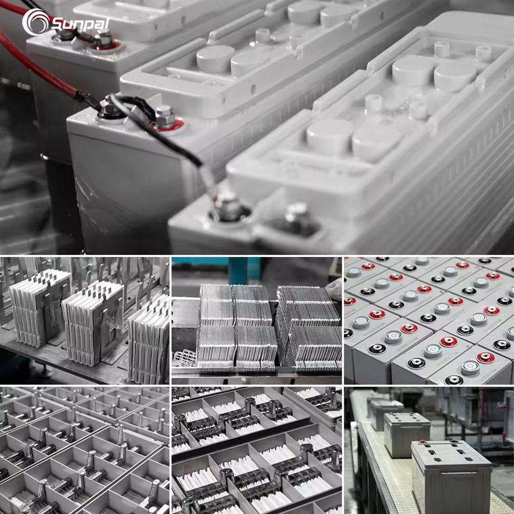 Sunpal Gel Vrla Battery Terminal 12V 100Ah 250Ah Valve Regulated Sealed Lead Acid Battery