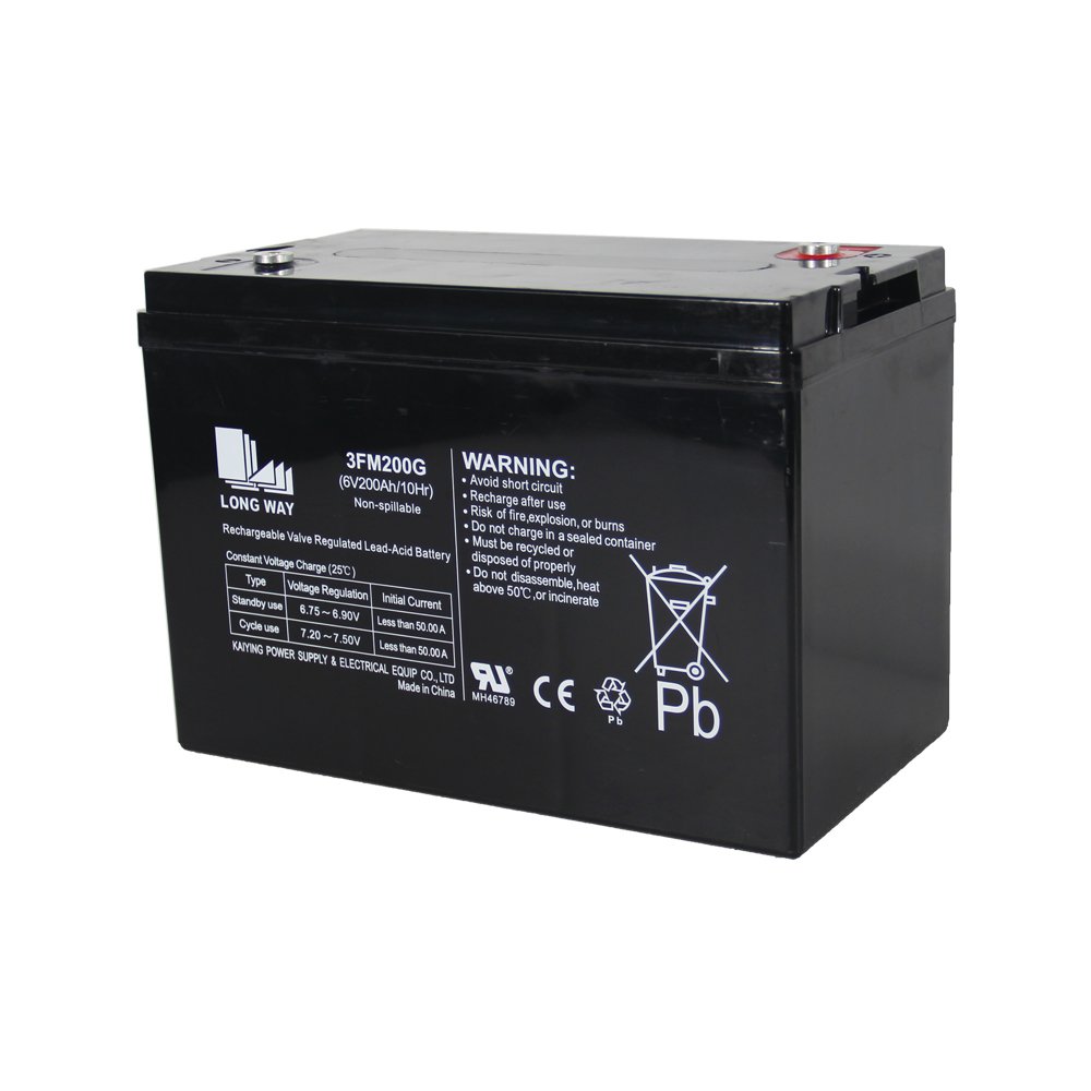 Good Performance 6V200AH lead acid batteries gel battery for ride on kids cars UPS Solar Pane