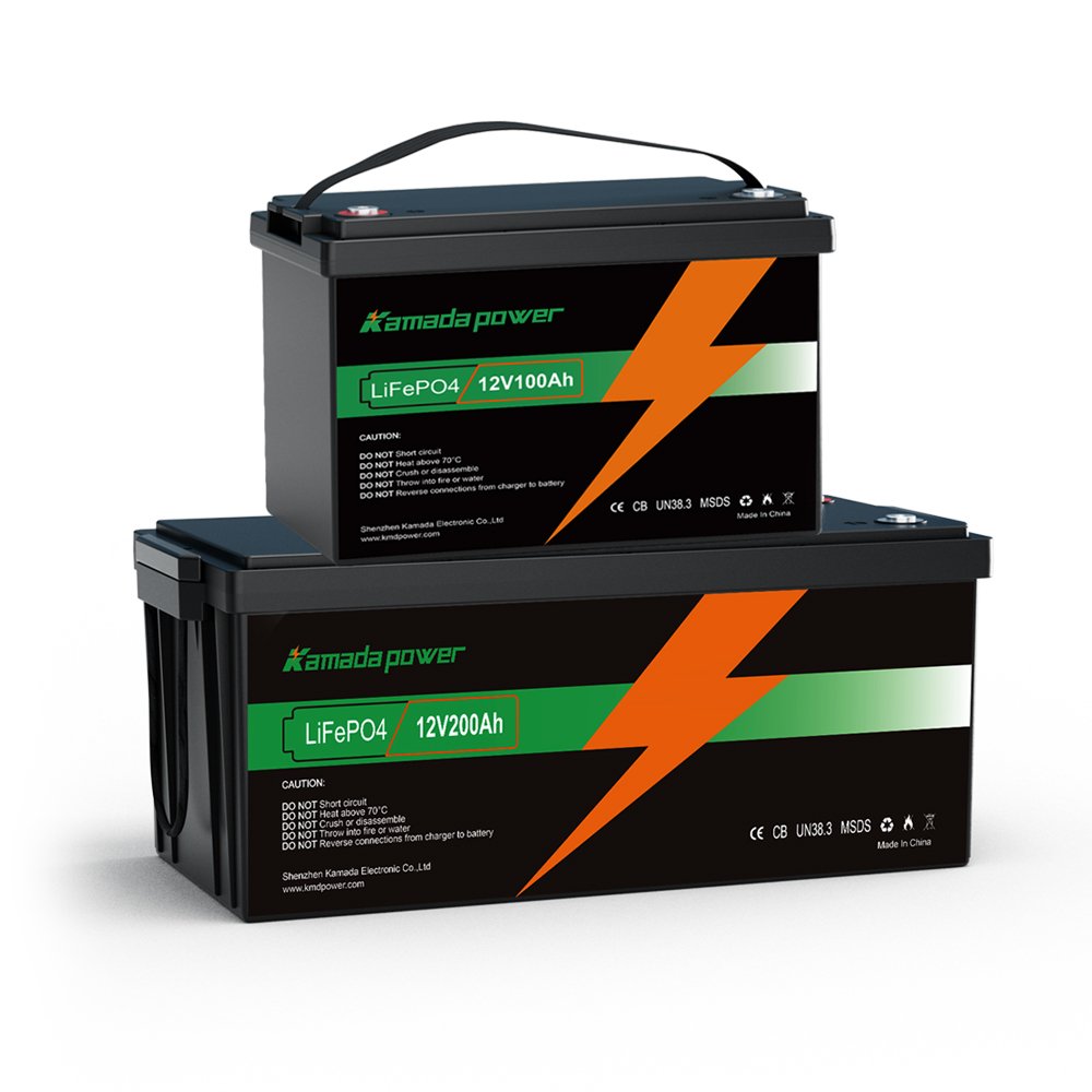 KMD solar lithium deep cycle 24v lifepo4 battery pack 200ah 100ah 50ah batteries 12v 48v golf cart battery 12v 60ah 150ah