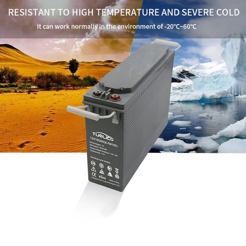 Solar Battery AGM GEL VRLA UPS Inverter Battery 12V 100AH 105AH 110AH Front Terminal Europe Standard Lead Acid Battery