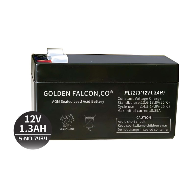 12V 1.3A Rechargeable sealed lead acid battery Deep cycle battery AGM
