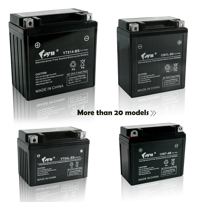 ytx7a-bs motorcycle battery attachment 12v 7ah 5ah electric motorcycle 9ah lead acid battery