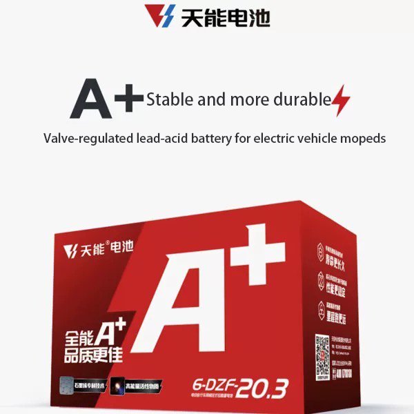 Tianneng Battery 6-DZF-20.3 Charger 24v 72v 20ah Lead Acid Battery for Bouts Automotive Golf Carts Electric Bicycles scooters