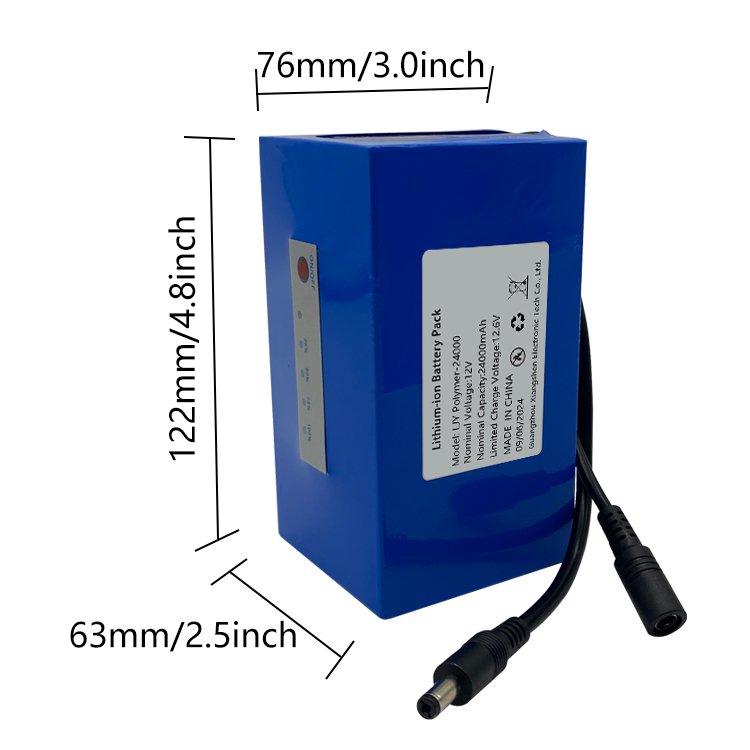 Hot Products Lithium-Ion Batteries Electric Tool Rechargeable 12V 24000mAh Battery Pack Batteries