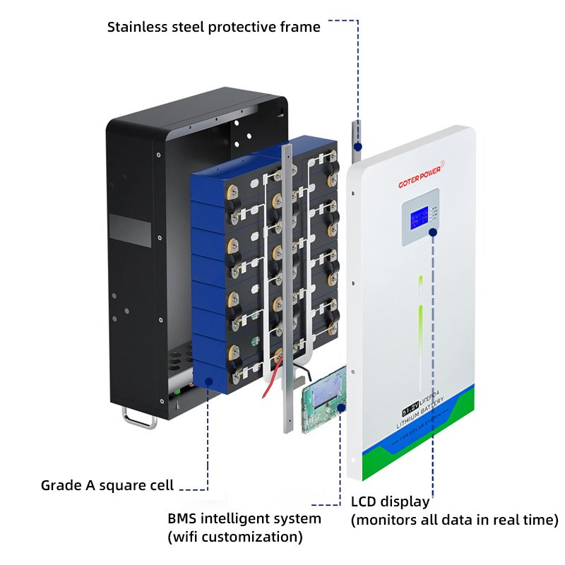 Lithium batteryLarge and full capacity lifepo4 battery with strong metal shellCharge balancing function