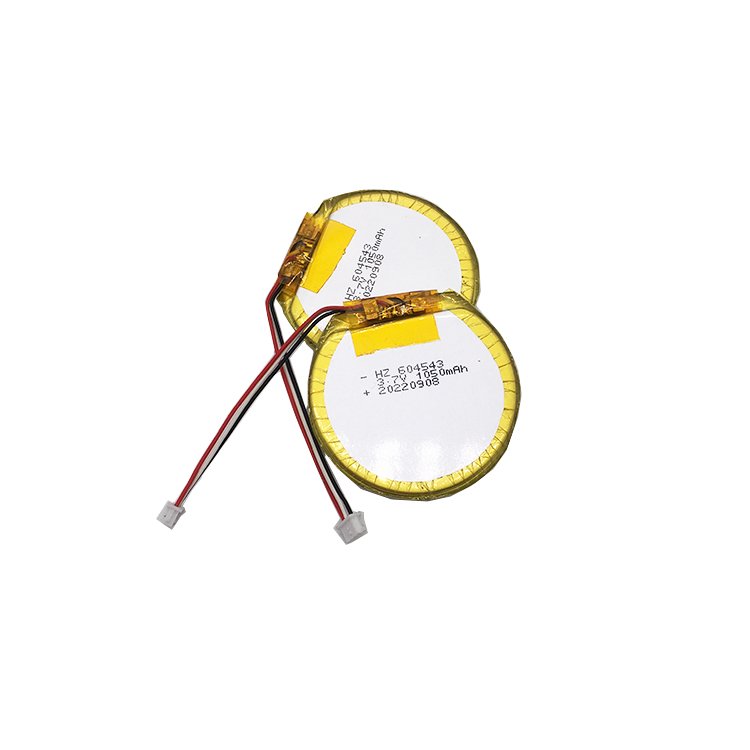 604543 604545 round battery 3.7v 1050mAh rechargeable lithium ion battery