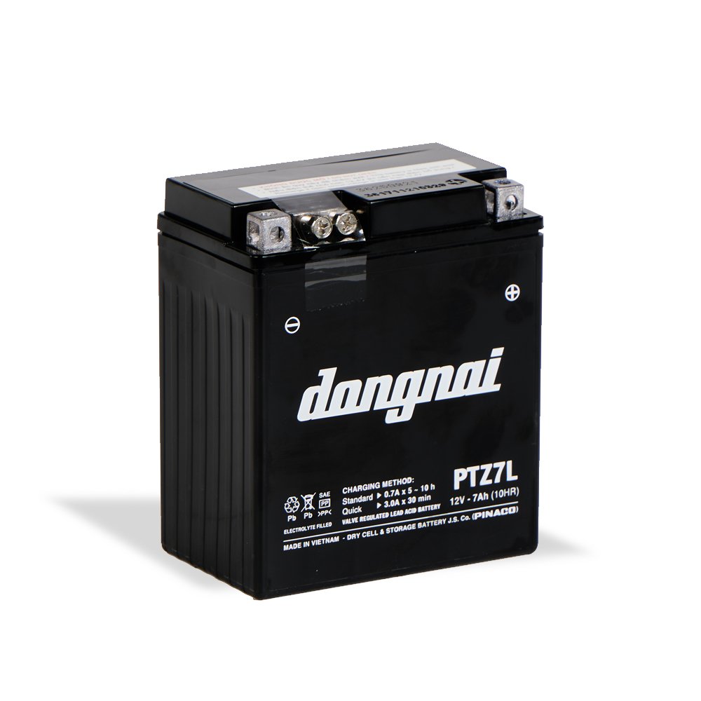 PTZ7L (12V - 7Ah) Dongnai High Quality Valve Regulated Lead Acid Battery For Motorcycle Made in Vietnam