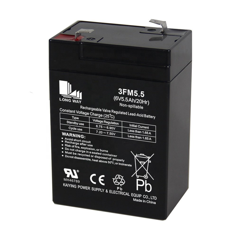 Hot selling 6V 5.5Ah Lead Acid Battery for Electrical toy car Electric scooter Children's electric cars