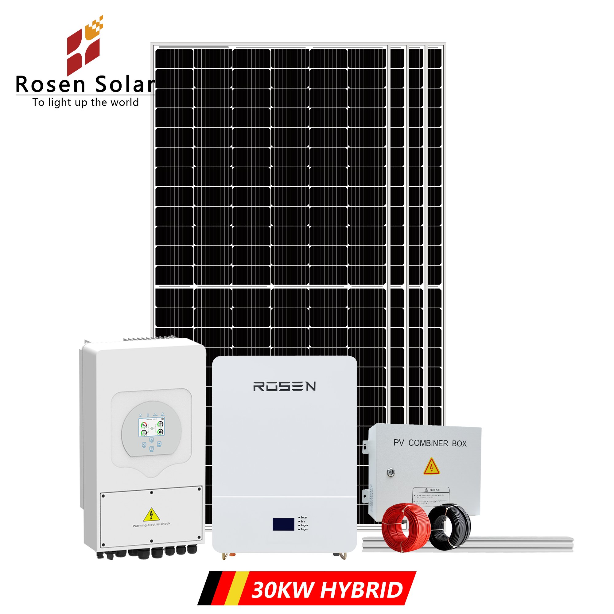hybrid 5kw 10kw 15kw solar power storage system with solar battery 10kwh 20kwh 30kwh solar systems with mppt