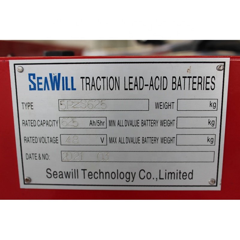 48v Forklift battery pack 48V 5PZS625 AGM lead acid traction battery with self-watering system