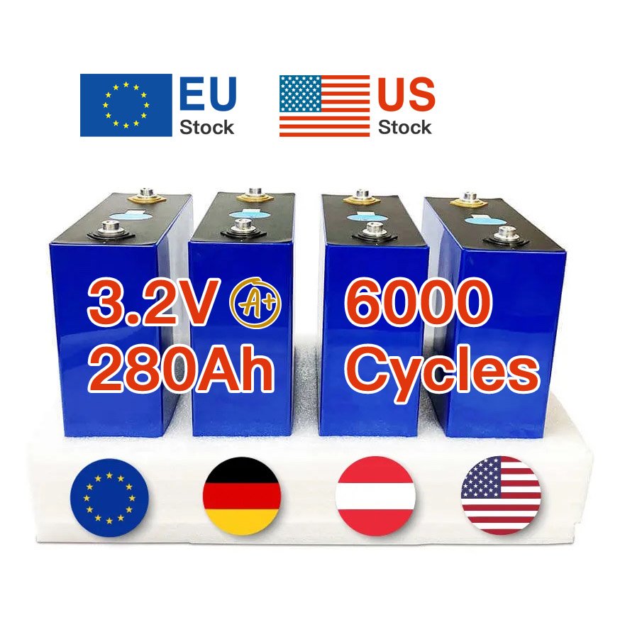 EU Stock LF280K Italia Lithium Ion Batteries Energy Storage Battery Cylaid Lifepo4 320Ah 200Ah Battery Lifepo4 280Ah 3.2V