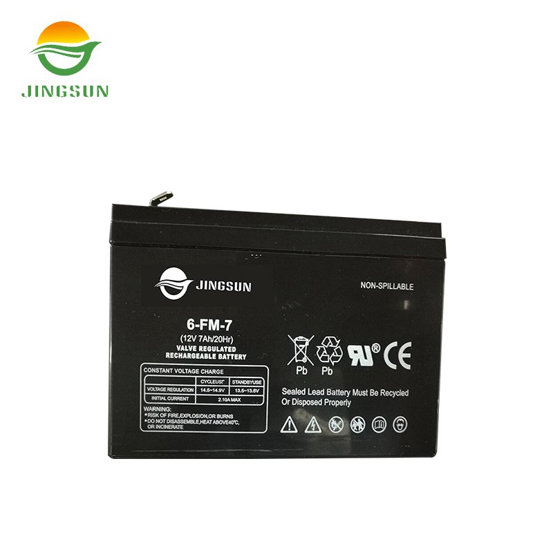 Jingsun AGM 12v 7ah Lead Acid Battery CE Approval Long Life Rechargeable Battery 12v Deep Cycle Battery 12 Volt Sealed 7 Ah