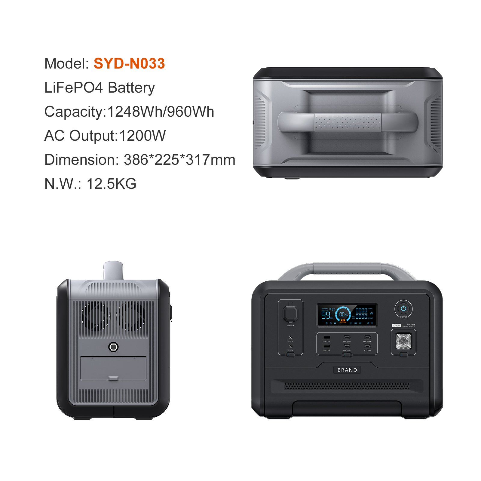 UPS LiFePo4 battery cell adjustable power most popular design 800w 1200w 2000w 3300w portable power station