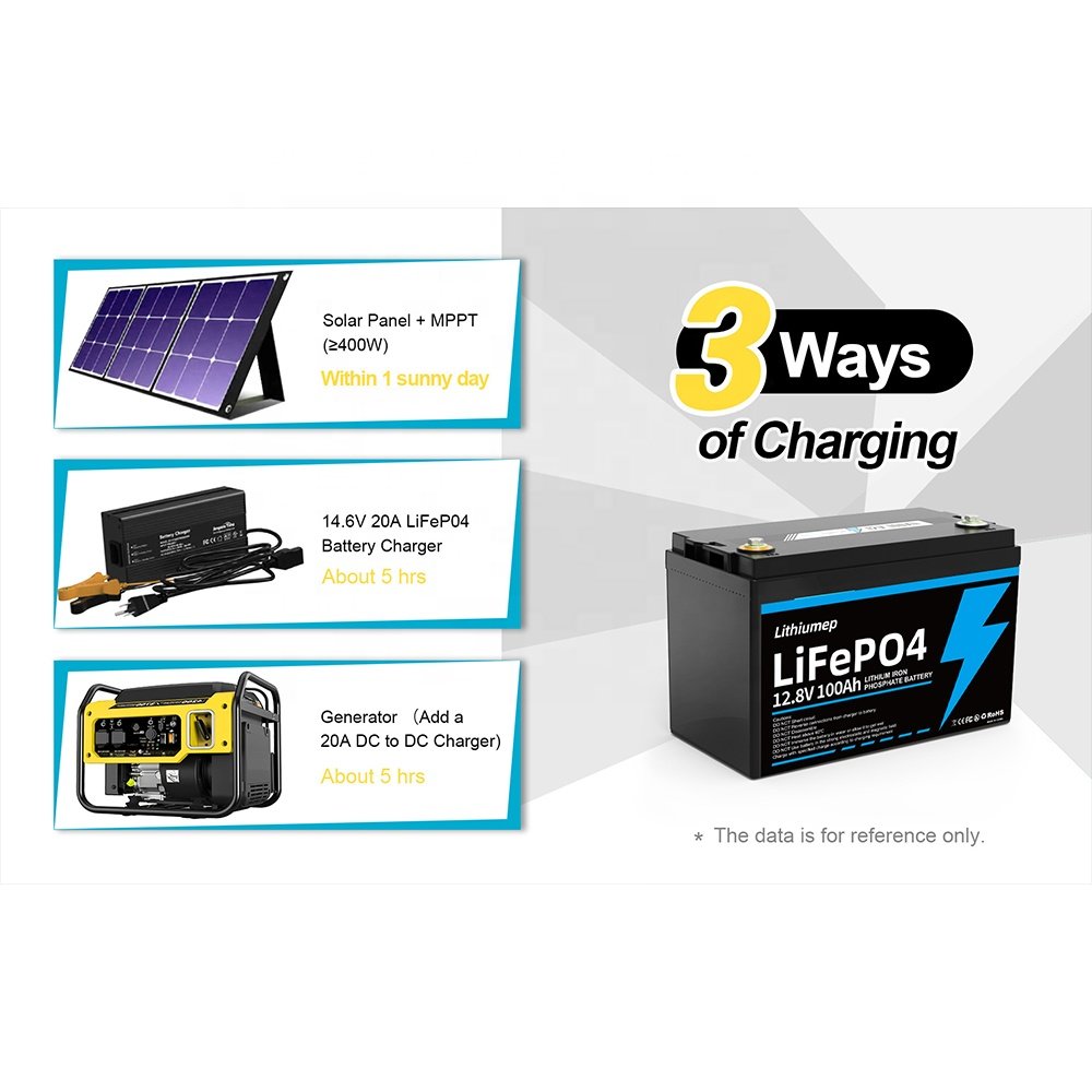 regular size instead lead acid batteries 12V 100AH lithium ion batteries lifepo4 battery