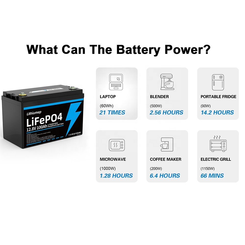 regular size instead lead acid batteries 12V 100AH lithium ion batteries lifepo4 battery