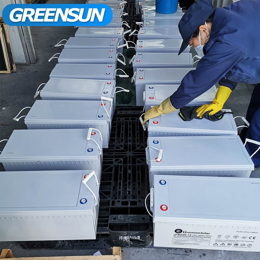 Greensun battery 12v 7ah 20ah 50ah 80ah 100ah AGM 200ah 250ah 300ah Gel lead acid With 48v System