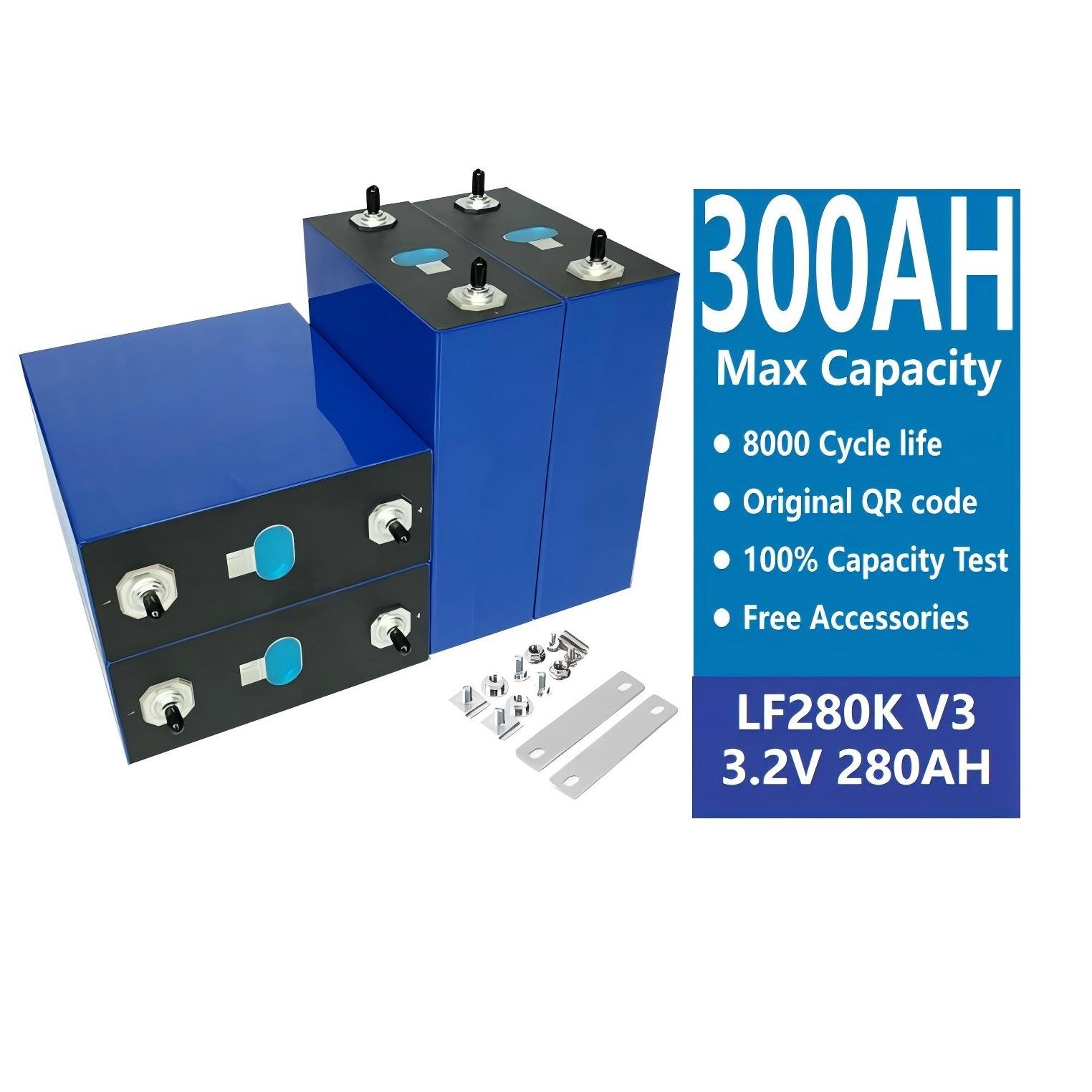 Starmax LF280K V3 3.2V 320Ah 300Ah 280Ah 100Ah Lifepo4 Lithium Ion Battery 300Ah Lifepo4 Battery Pack Solar Energy System