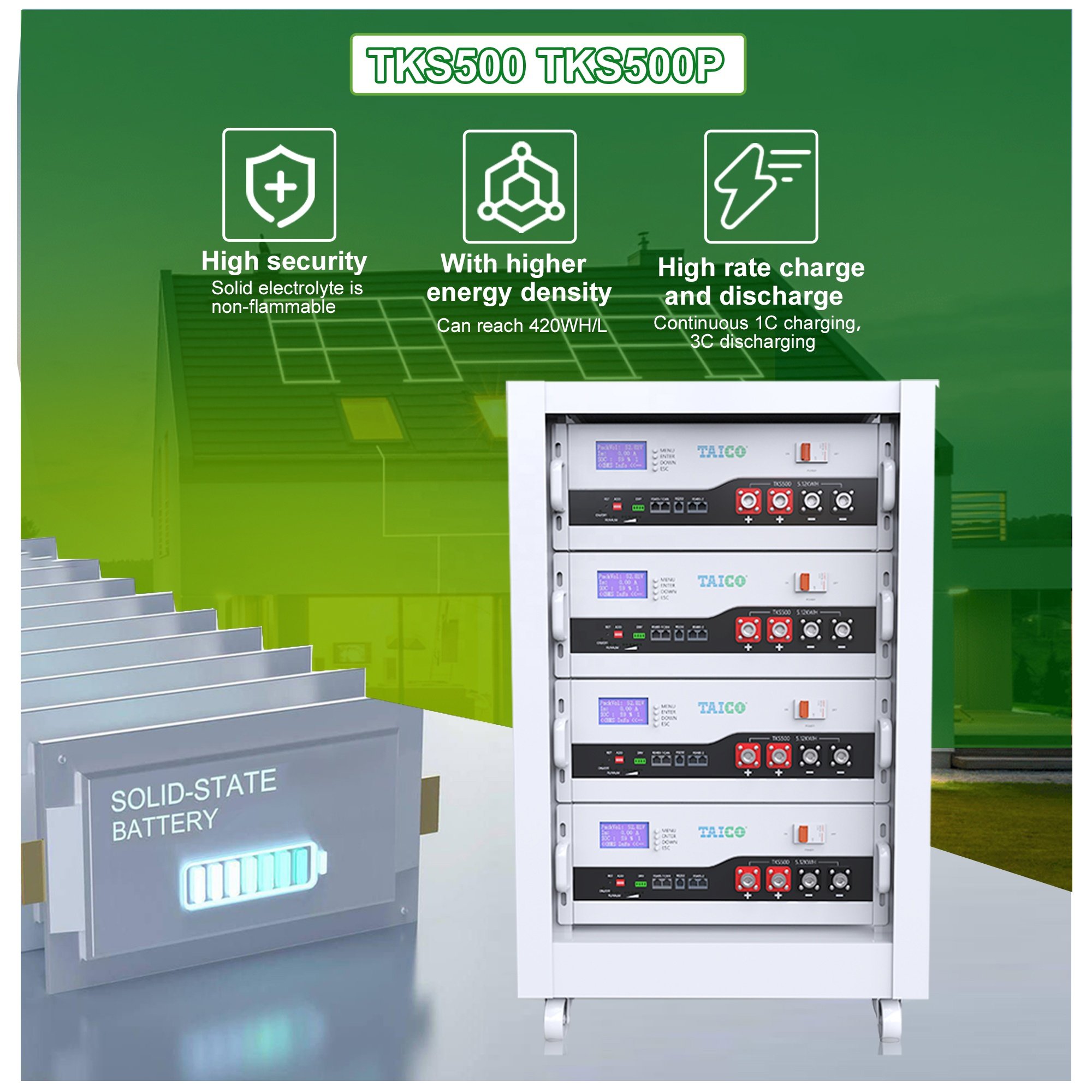 TAICO Deep Cycle Lifepo4 Lithium ion Battery 48V 100Ah 150Ah 200Ah 250Ah 300Ah Lihtium Battery for solar System
