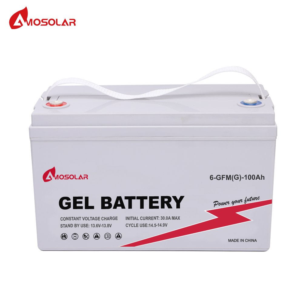 Amosolar Energy Storage Gel Battery 12V 200Ah 100Ah,Deep Cycle Lead Acid Battery 400Ah 300Ah AGM Solar Battery