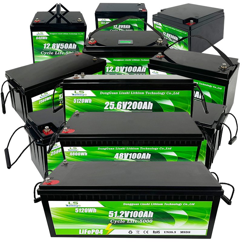 12v 24v 48V 60V 72V 96V 50Ah 100Ah 200Ah 250Ah 300Ah LiFePO4 Battery Pack Replacement Lead Acid Battery 12V 24V golf batteries
