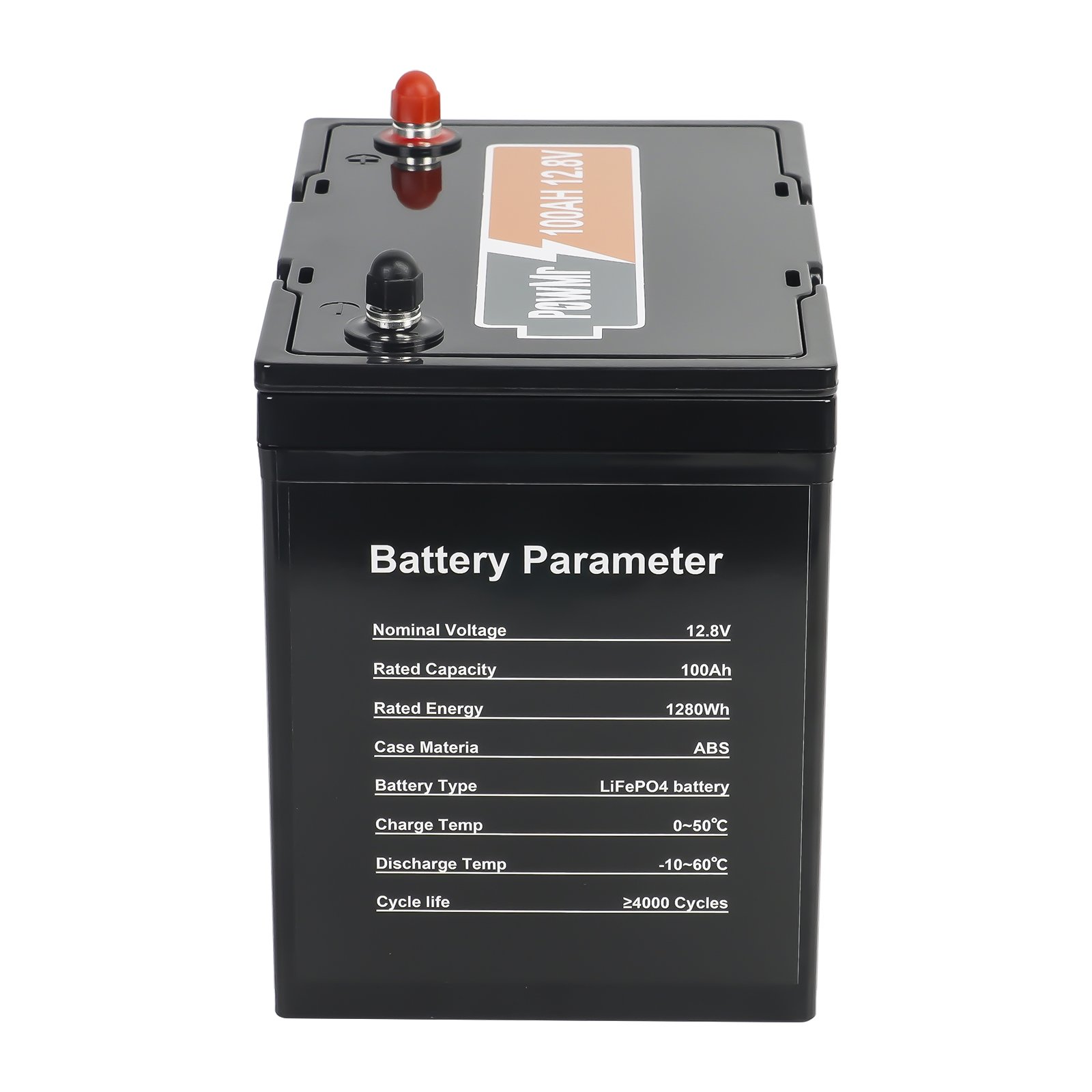 PowMr 100Ah 12.8V Lithium ion Battery 1280Wh Support up to 4 in Series and 4 in Parallel Lifepo4 Battery