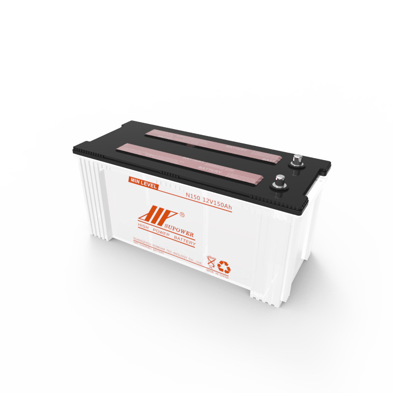 Made in Guangdong province, China, dry charge N150 12V150Ah lead-acid battery for automobile starting 12V150AH