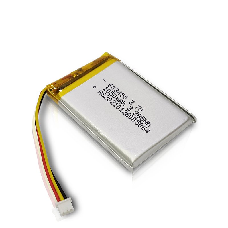 UL1642 CB KC certified 603450 lipo battery 3.7V 1050mAh 1000mAh 063450 lithium ion polymer battery with PCB