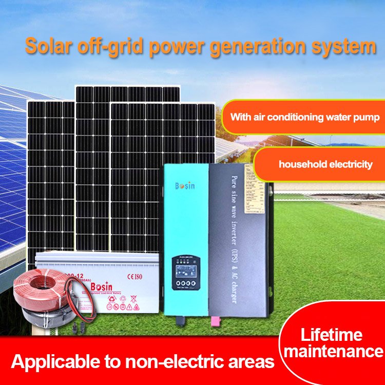 Langle Complete Solar System 3000W 4000W 5000W Mini Home Power Solar System Solar Panel Set for House with Lithium Ion Battery