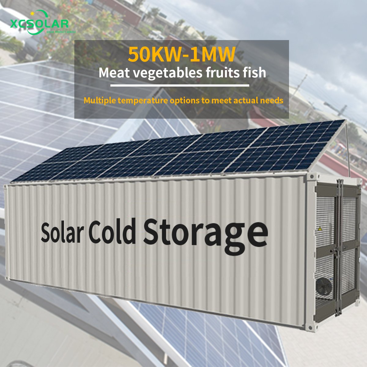 1MW Solar Power Plant 100KW 200KW 500KW On Grid Solar Energy System For Industrial Cold Storage Container